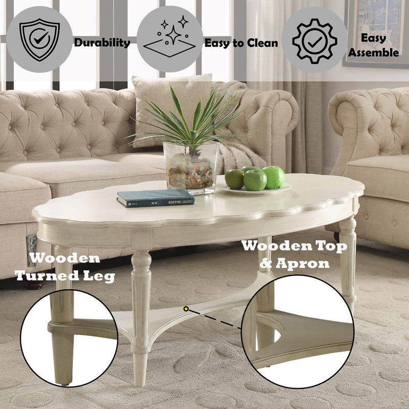 Fordon - Coffee Table - Antique White