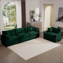 Elegant Corduroy Oversized Sectional Sofa Set With Deep Seats And Flexible Layout