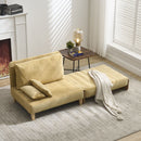 Mid Century Modern Foldable Sofa Bed, 3 In 1 Convertible Sleeper With 3 Pillows