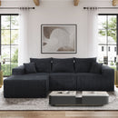 Modular Sectional Sofa, Convertible Couch With Chaise Corduroy