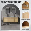 Wall-Mounted Bathroom Vanity With Resin Sink And Soft Closing Doors