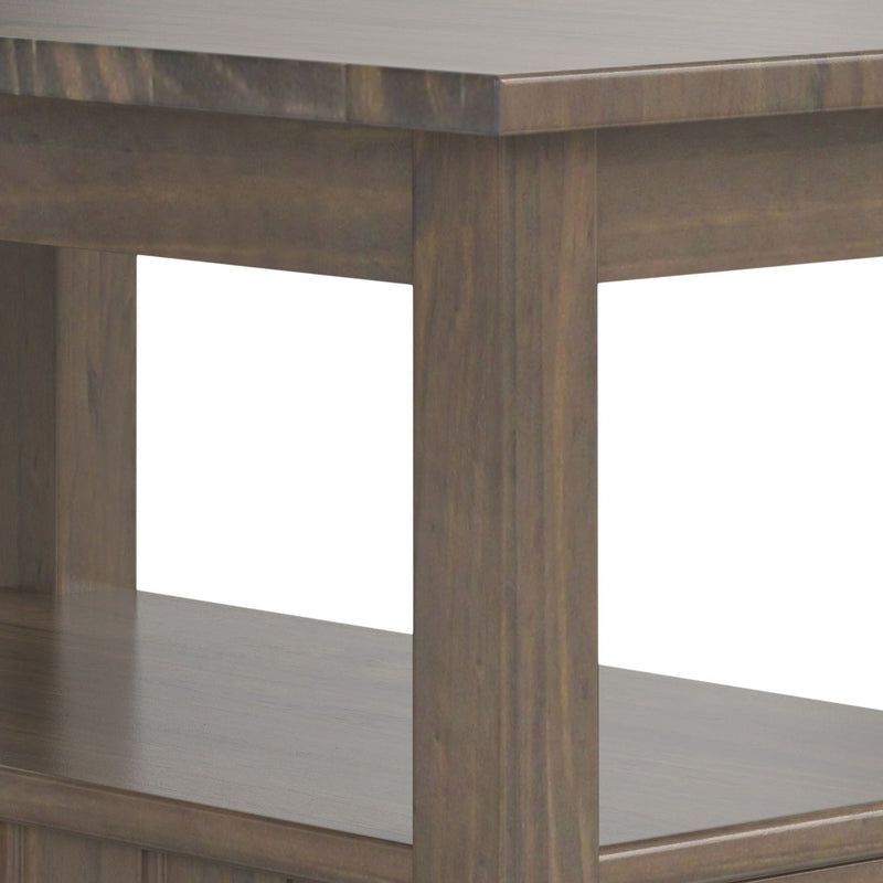 Lev - Narrow End Table - Smoky Brown