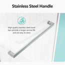 Frameless Double Sliding Soft Close Shower Door, Tempered Glass
