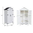 Storage Shed With Double Doors For Outdoor Garden Tool Organization - White