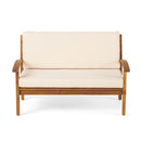 4 Person Outdoor Seating Group With Cushions Comfortable Patio Set - Teak