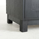 Mid Century Modern Style Tall Display Cabinet With Glass Doors For Collectibles - Black