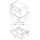 Robyn - 2-Drawer Nightstand