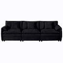 Modern Comfy Deep Seat Modular Sectional Sofa Cloud Couch With Ottoman