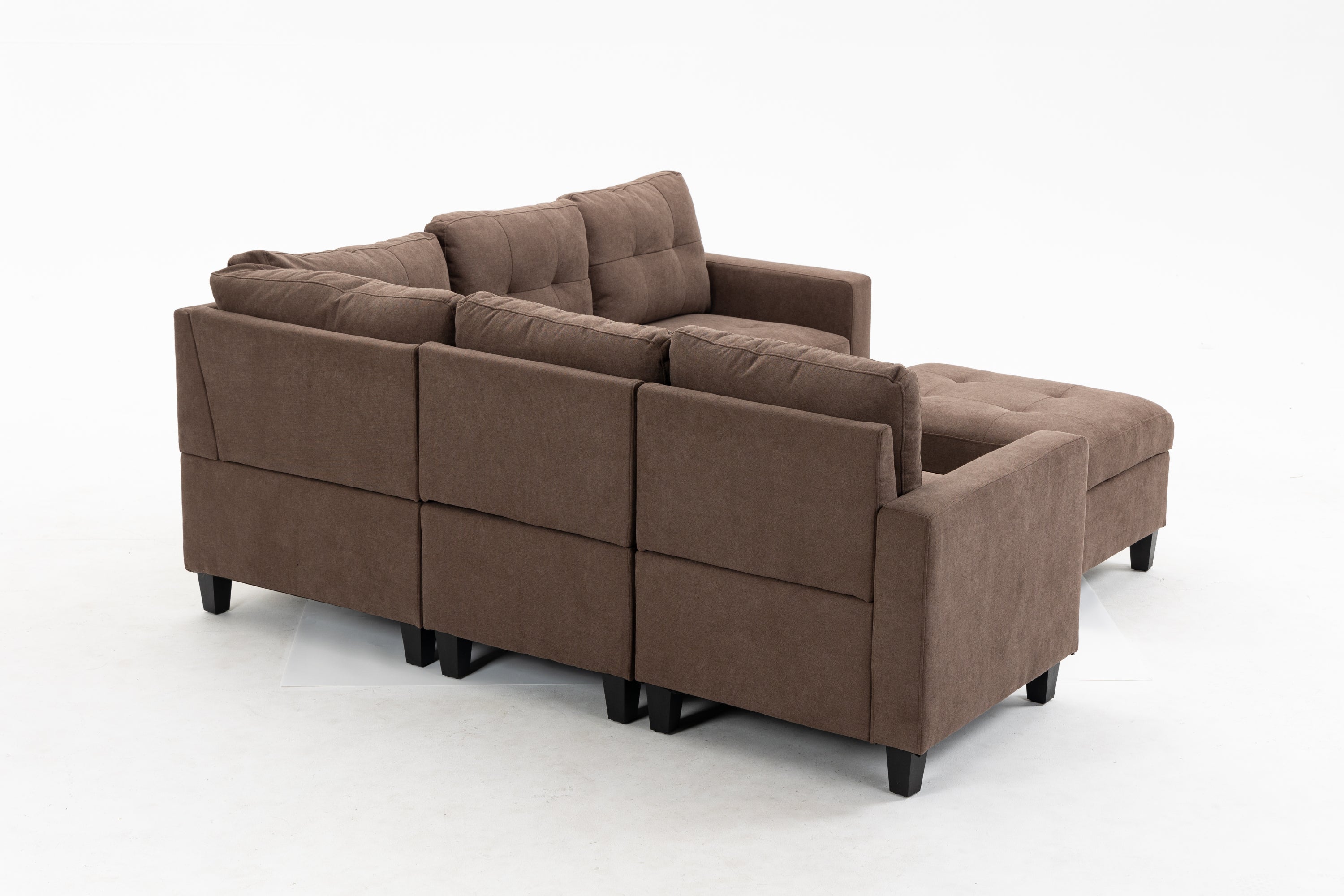 Modular Sectional Sofa Assemble Modular Sectional Sofas Bundle Set Cushions, Easy to Assemble Left & Right Arm Chair,Corner Chair, Ottomans Table