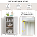 Bathroom Cabinet Triangle Corner Storage Cabinet With Adjustable Shelf Modern Style