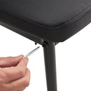 Modern 5 Piece Dining Table Set With Glass Top And Chairs - Black