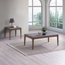 Bevis - Coffee Table - Engineered Stone Top & Walnut