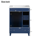 Transitional Style Bathroom Vanity Cabinet With Ceramic Sink