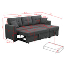 Modern Sectional Sofa Bed - Dark Gray