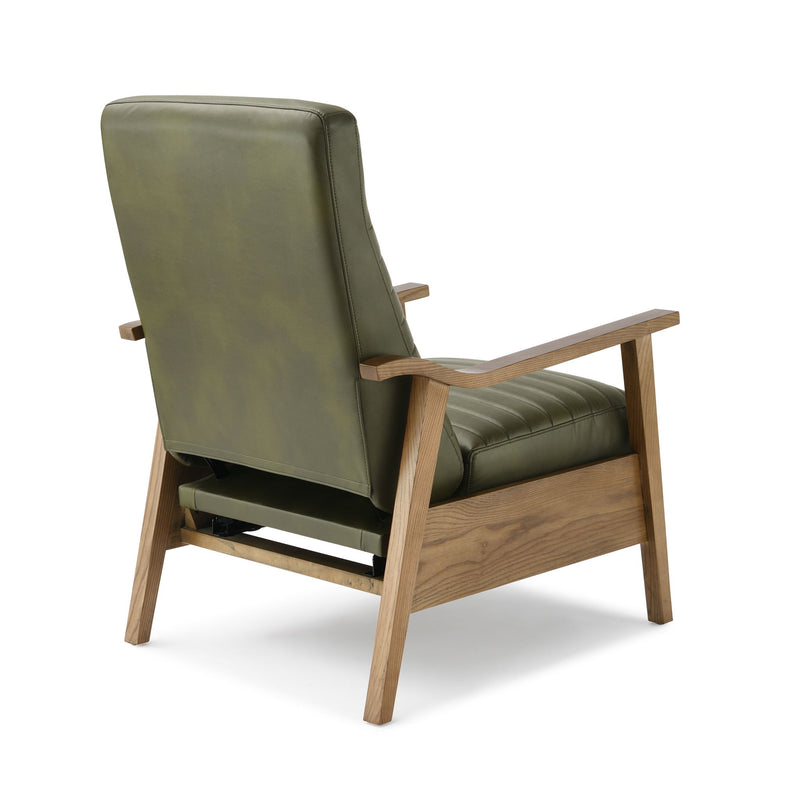 Asher - Modern Push Back Recliner With Wood Arms