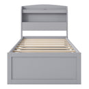 Platform Bed With LED Headboard, Charging Station, Trundle And 2 Drawers