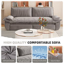 Queen Pull Out 3 In 1 Convertible Sleeper Sofa With Side Storage