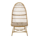 Outdoor Accent Chair With Basket Shape - Light Brown