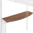 Bunk Bed With Desk, Ladder And Quality Slats For Bedroom