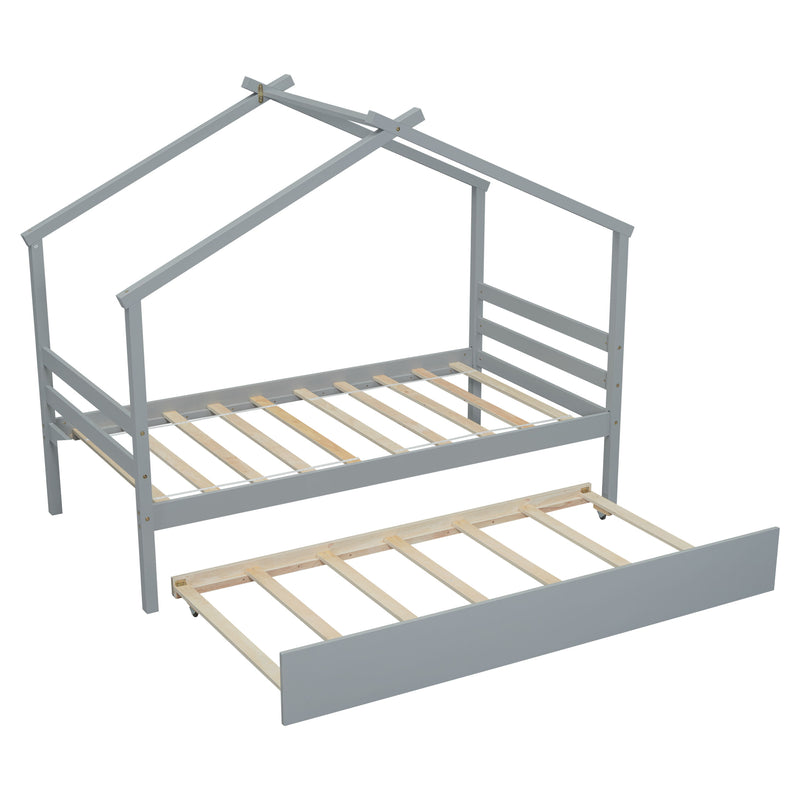 House-Shaped Bed With Trundle