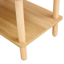 Modern Double Deck TV Cabinet With Open Storage Shelf, Rounded Legs