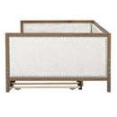 Full Size Daybed With Trundle And Nailhead Decoration - Wood