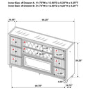 Lorient - 8-Drawer LED Bedroom Flame Box Dresser