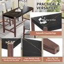 5 Piece Counter Height Dining Set, Bar Table With 4 Upholstered Chairs