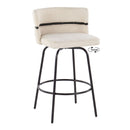 Cinch - Contemporary Fixed Height Counter Stool With Swivel And Round Footrest (Set of 2)