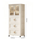 Folding Wardrobe Cabinet With Magnetic Doors, Wheels And Hangers
