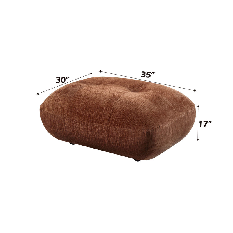 Carrick - Sandwich Mesh Ottoman - Rustic Brown