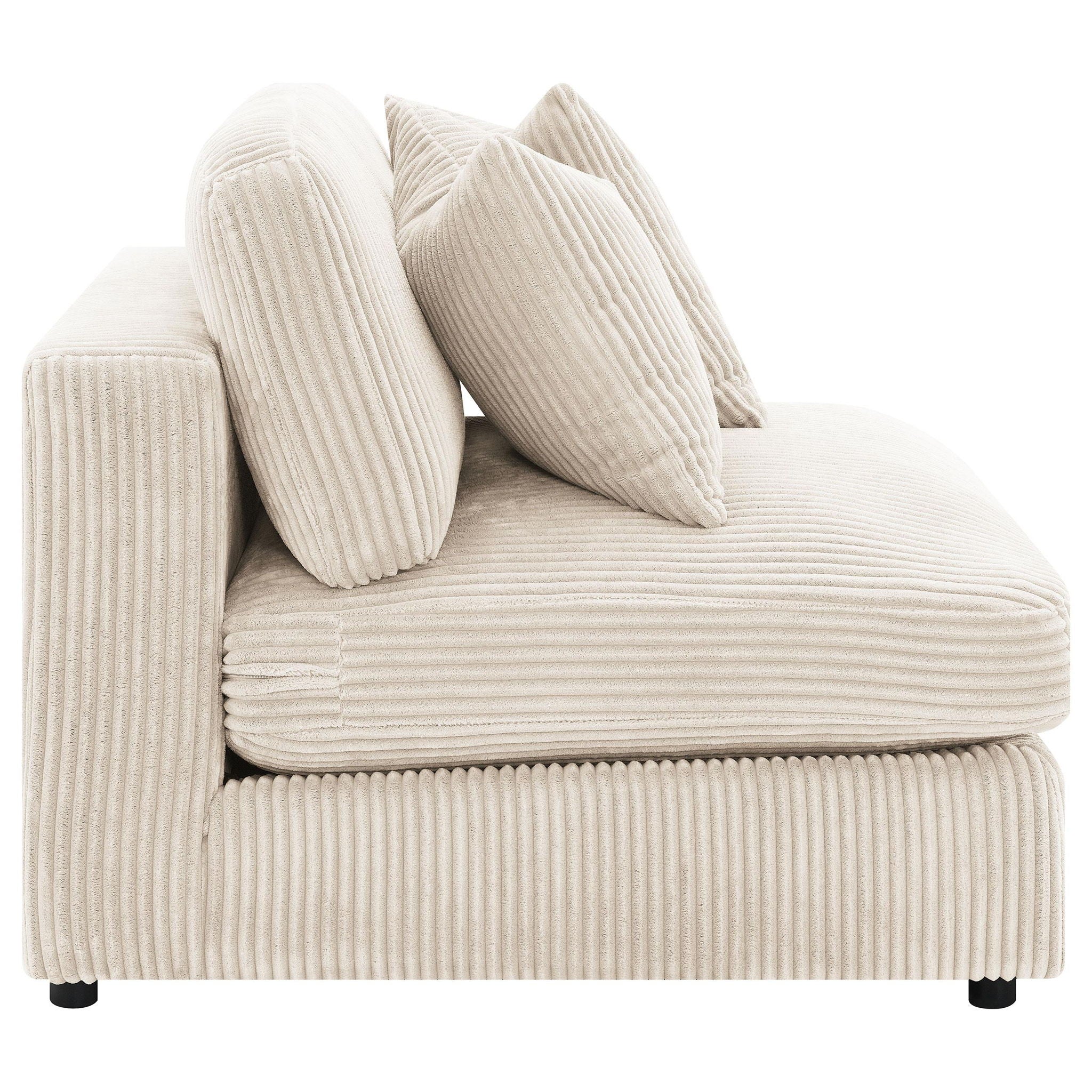 Blaine Upholstered Armless Chair Sand - Atlantic Fine Furniture Melbourne FL