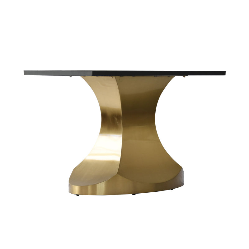 Modern Artificial Stone Panel Stainless Steel Curved Legs, Can Accommodate 6 - 8 People