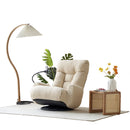 Adjustable Swivel Lounge Chair With 360 Degree Rotating Seat And Headrest Support