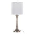 Sawyer - Contemporary Table Lamp (Set of 2) Built In USB Port - Nickel / White