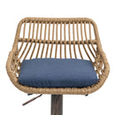 Modern Swivel Bar Stools Adjustable Counter Chairs With Footrest (Set of 2)