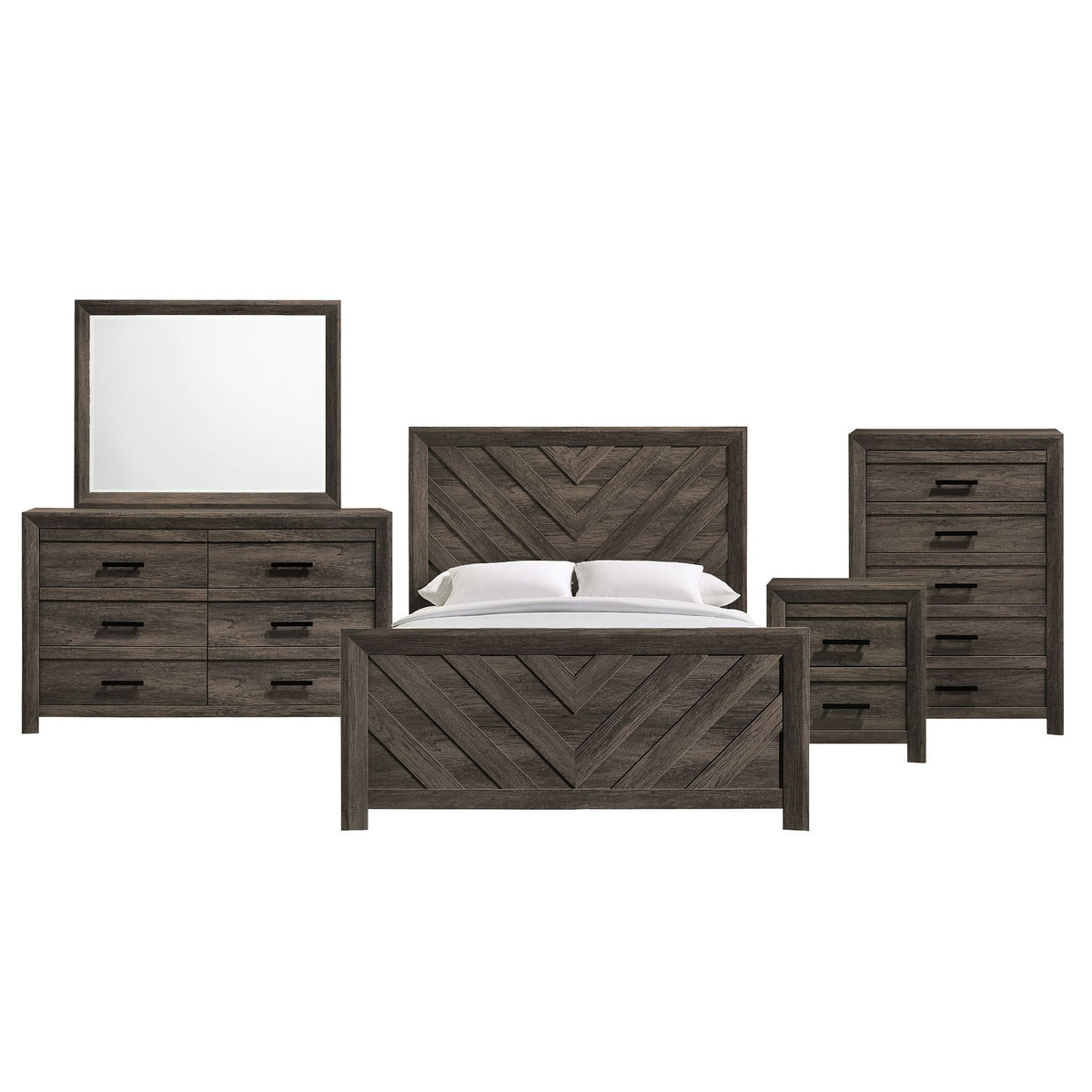 Eleanor Bedroom Set in Dark Gray by Elements International, view 14