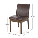 Modern Dining Chair With Upholstery - Dark Brown