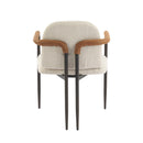 Modern Dining Chair Set With Durable Iron Frame And Comfortable Fabric Upholstery