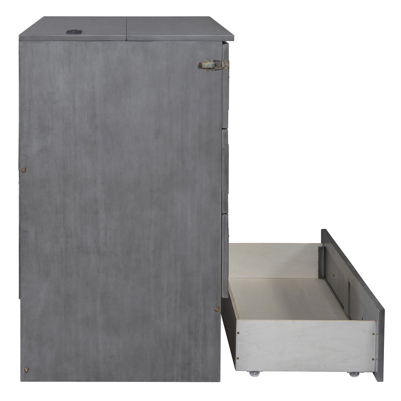 Murphy Bed With Large Drawers And Stylish Design