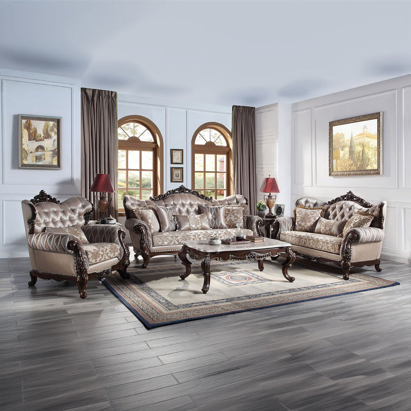 Benbek - End Table - Marble & Antique Oak