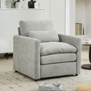 Cozy Upholstered Plush Cushion Armchair For Living Room