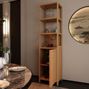 Storage Cabinet With Tall Linen Tower, Multifunctional For Bathroom