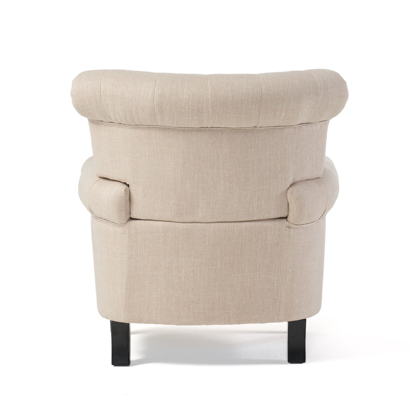 Springfield - Tufted Club Chair Stylish Upholstery - Light Beige