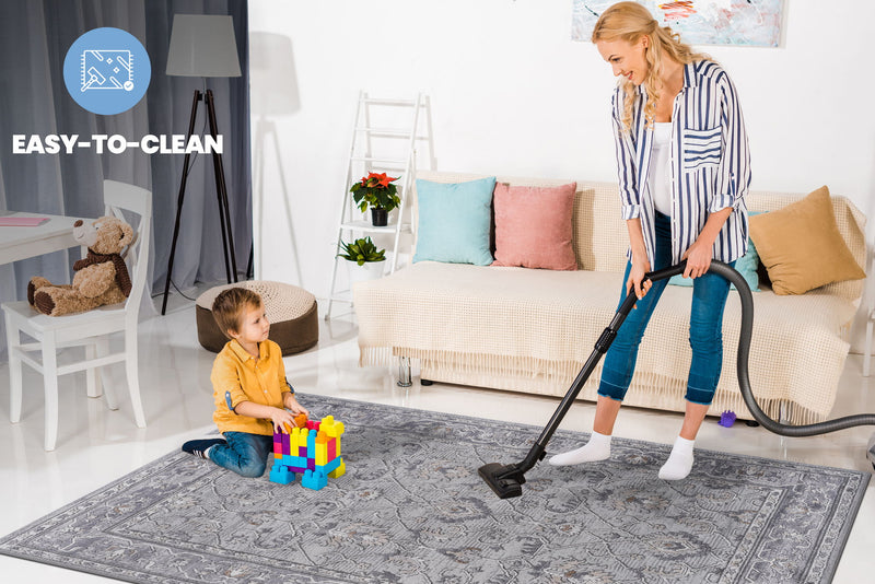 Marfi - 6' X 9' Oriental Area Rug - Ivory / Gray