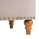 Upholstered Ottoman With Storage And Rivet Trim