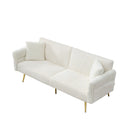 Luxury Corduroy Foldable Double Sofa Bed With Folding Armrests