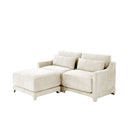Stylish Sofa With Ottoman And Lumbar Pillows, Ergonomic Design