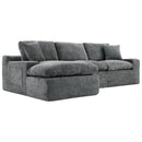 Cloud Sectional Sofa With Double Layer Cushion And Side Pockets, Free-Combined