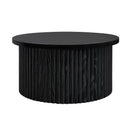 Coffee Table, Round Coffee Table, Modern Side Tables Accent End Table For Living Room, Apartment - Black
